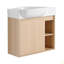 Meuble-lavabo mural 26 po avec lavabo en céramique blanche et porte à fermeture en douceur-1322195617-1322195631