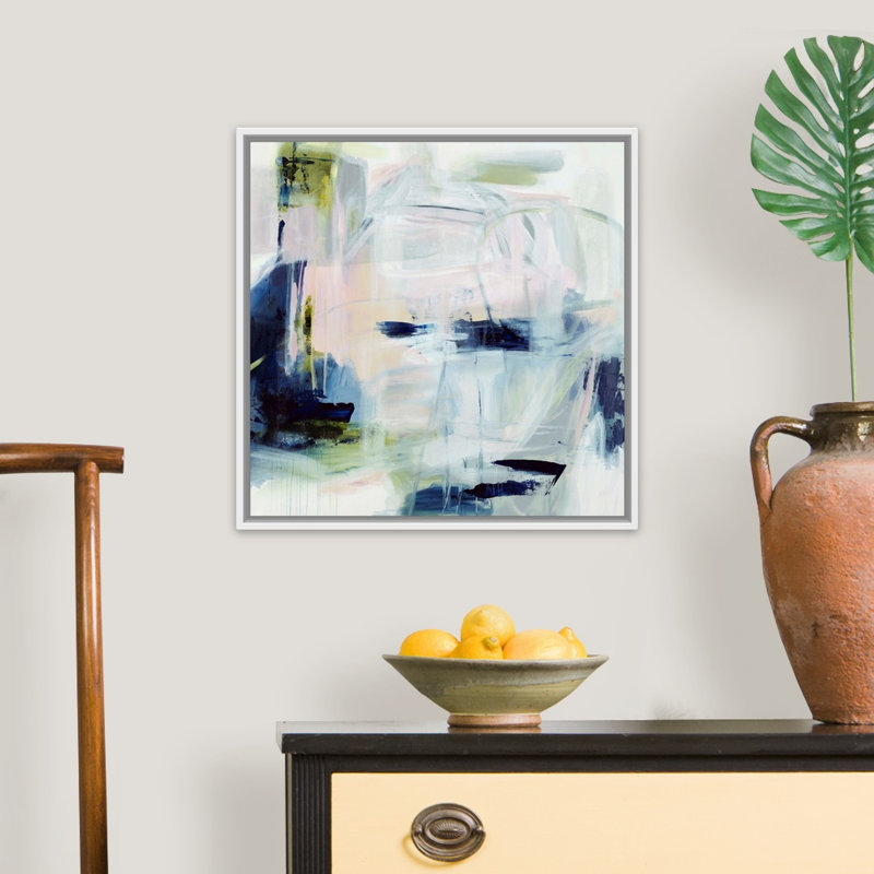 «Over Over by the Moon» par Jodi Maas - reproduction d'art sur toile, H 22 po x l 22 po x P 1,75 po, Cadre flottant blanc