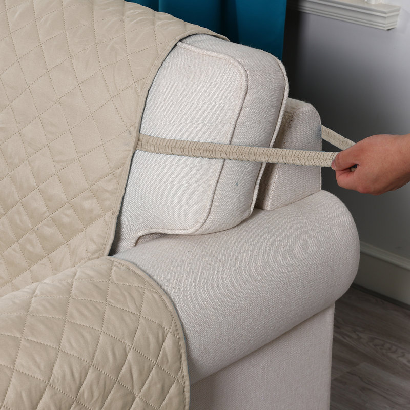 Housse pour canapé modulaire réversible, H 0,2 po x l 82 po x P 22 po, Microfibre kaki