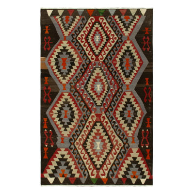Handmade Kilim Wool Geometric Area Rug