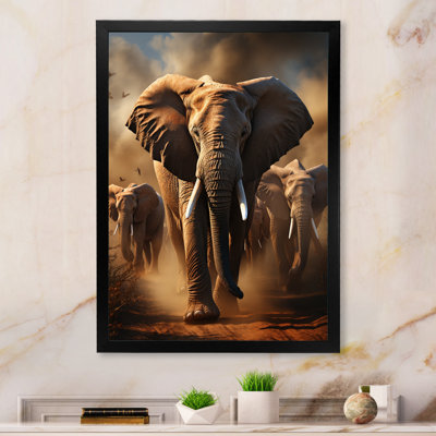 «Kenyeta Elephant Whispers of Afrique I», reproduction sur toile