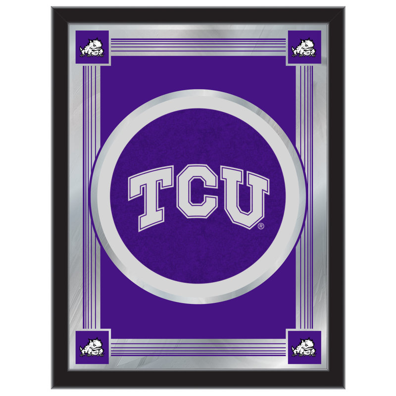NCAA Logo Mirror, impression encadrée, Texas Christian University
