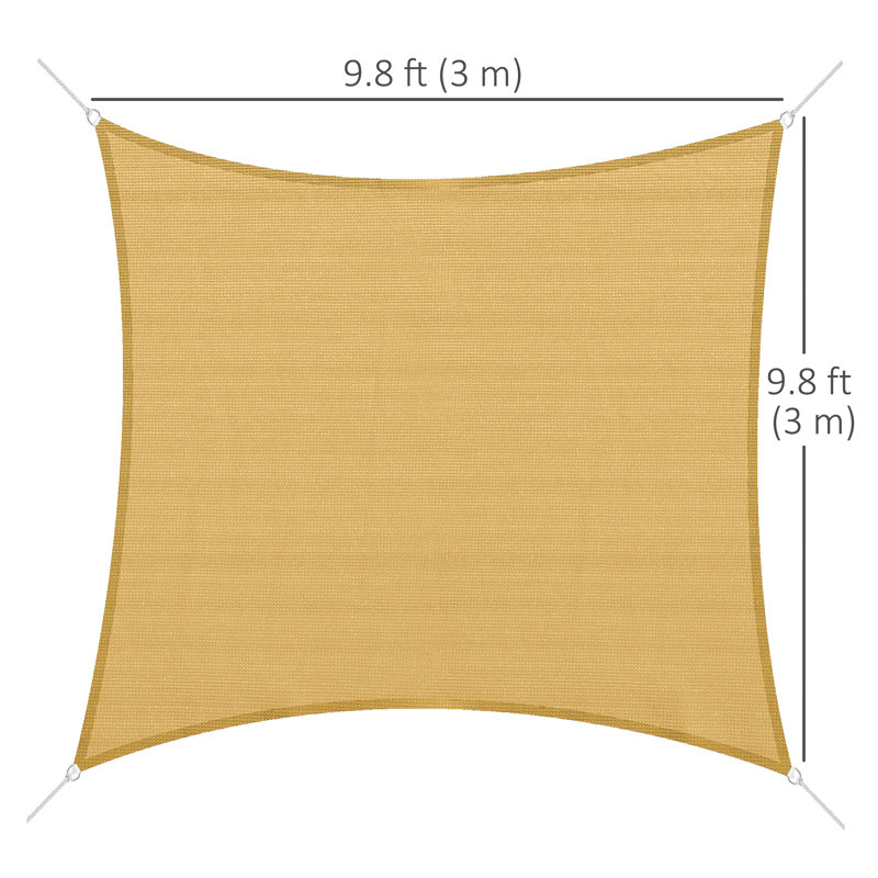 Toile d'ombrage carrée 9 pi 8 po