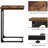 Solid Wood Top End Table Set
