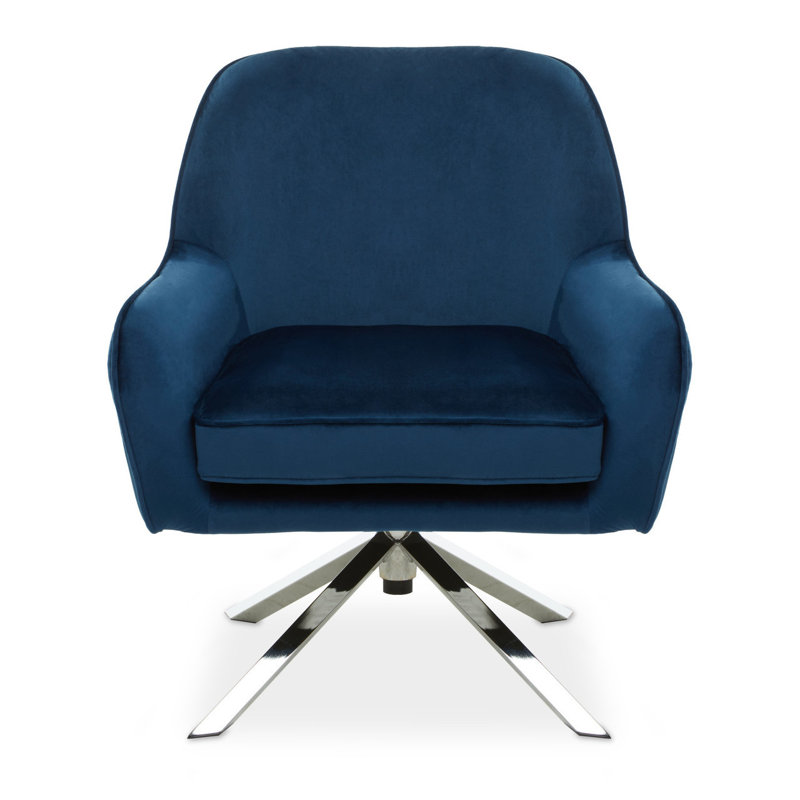 Avery Velvet Chair, Blue