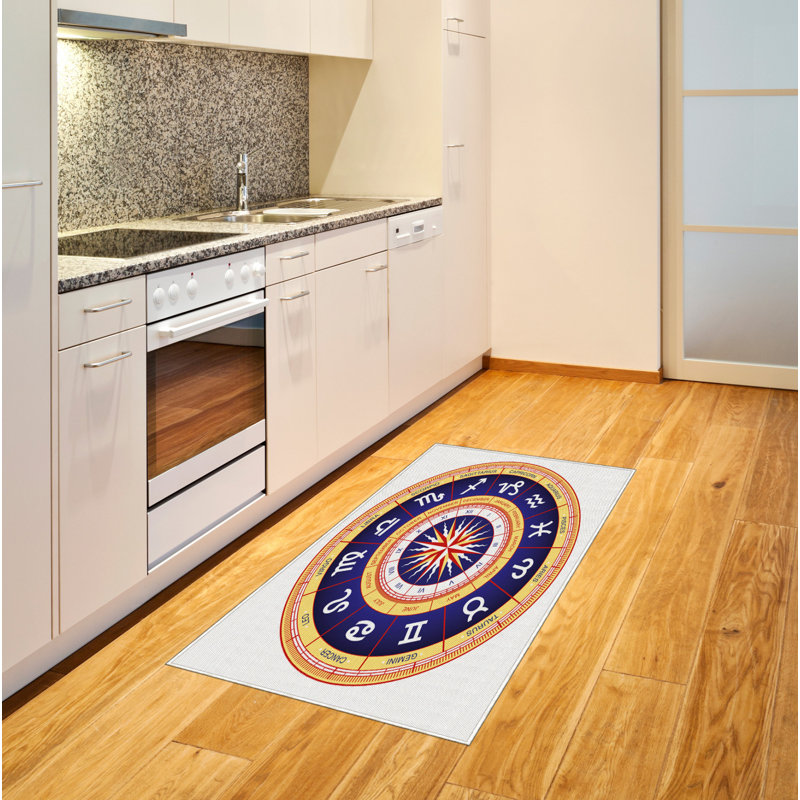 Astrology High Density Long Fiber Poly Threads Decorative Area Rug Carpet, Rectangle 2'7" x 5'