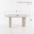 Luxe Creamy Dining Table with Roman Column Legs-649096551
