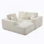Canapé modulaire de 109 po, canapé modulaire Cloud avec siège profond, canapé en L moderne pour le salon et la chambre à coucher, sans assemblage requis, (blanc)-1427300987