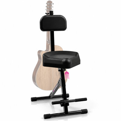 Liquid Stands Guitar Stool Adjustable Stool - Professional Musician Drum Throne With Backrest - Guitar Seat Drum Seat, Musician Stool, Chair, Guitar Chair For Adults, Kids, Drummer, And Guitarist