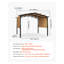 Pergola rétractable d'extérieur 10 x 10 pi avec toit arqué - Pavillon de jardin en métal imperméable pour cour et jardin
