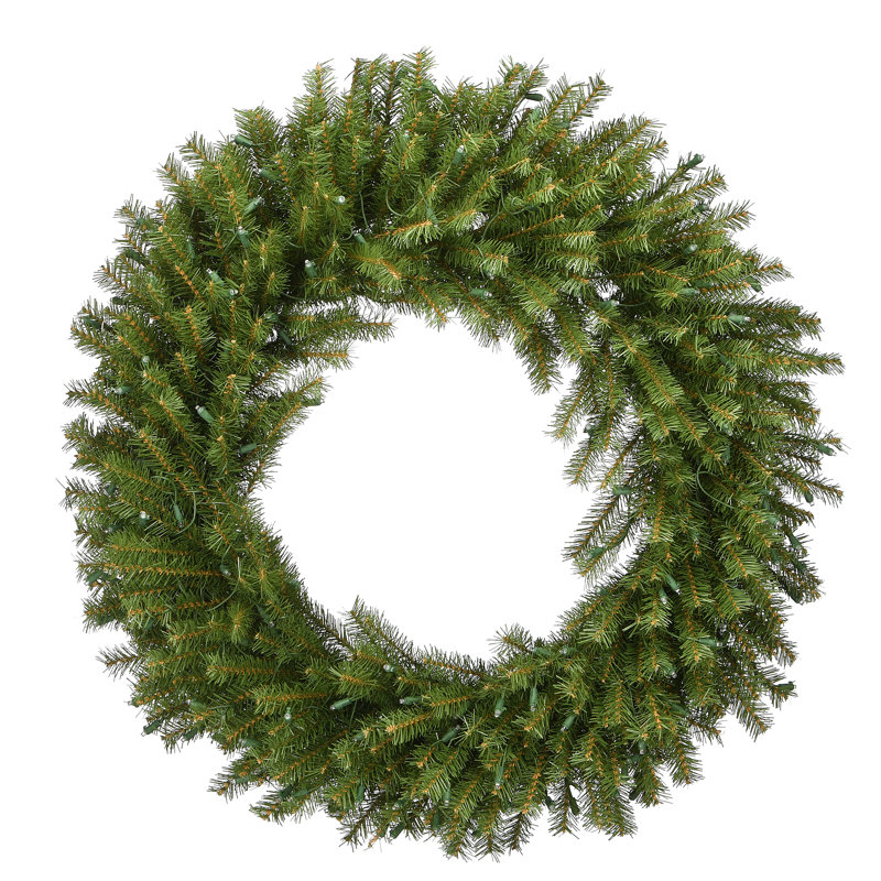 Couronne de sapin de Norwood en forme de mémoire avec lumières DEL blanches, H 4 po x l 36 po x P 36 po