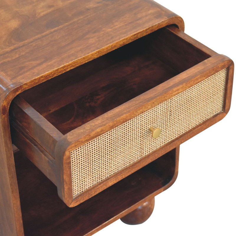 Auxane 17.72'' W Solid Wood Nightstand