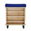Tabouret mobile Birch - naturel / bleu