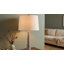 Lampe de table moderne en marbre pour l'éclairage du salon - Petite lampe d'appoint avec pied en colonne pour la chambre à coucher - 71 cm, ivoire et beige
