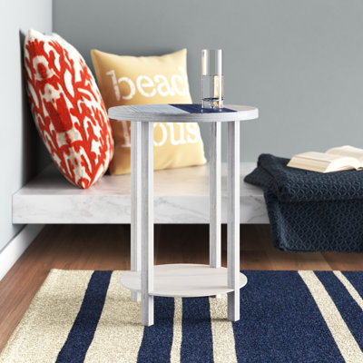 Levi Solid Wood End Table with Storage by Highland Dunes