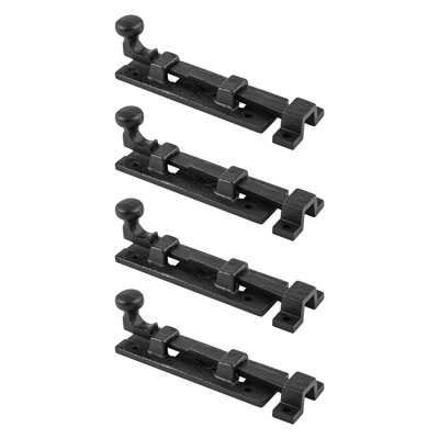 Wrought Iron Cabinet Door Slide Bolt 4" W Rustic