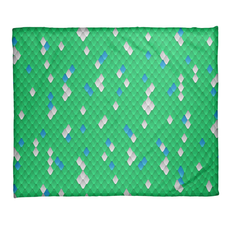 Jeté polaire Katelyn Elizabeth, Vert / bleu