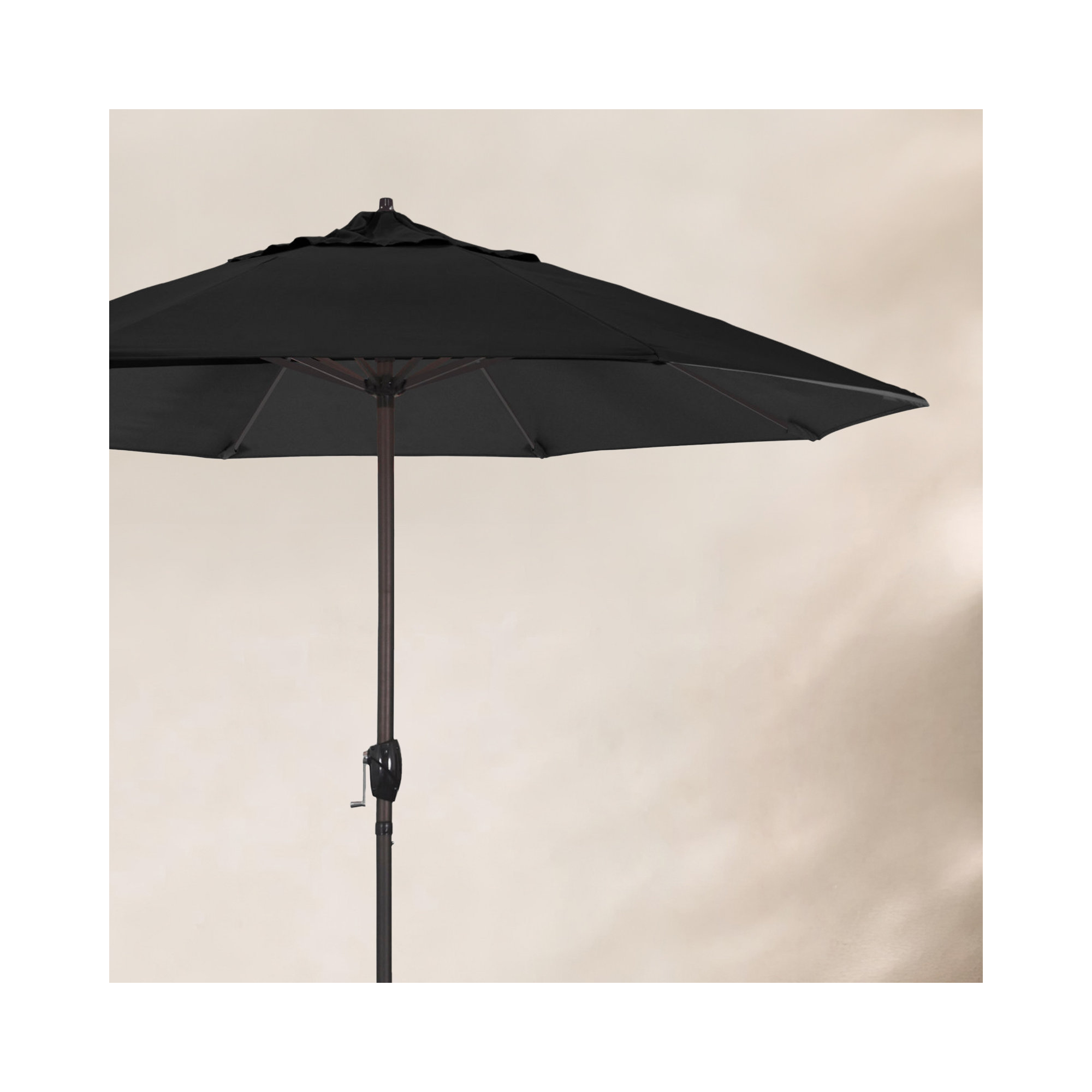 9' Market Sunbrella Umbrella, Canvas Black Sunbrella® Canvas