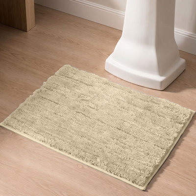 Tapis de salle de bain, tapis de bain absorbants très doux, antidérapant, séchage rapide, lavable à la machine, confort moelleux pour le plancher de la salle de bain, la baignoire, la douche et les accessoires de décoration intérieure, 17 x 24, brun