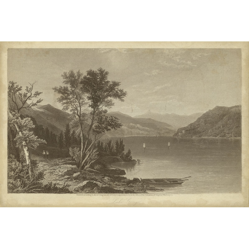 «Lake George» par Robert Hinshelwood - peinture sur toile tendue, H 24 po x l 36 po x P 1,25 po