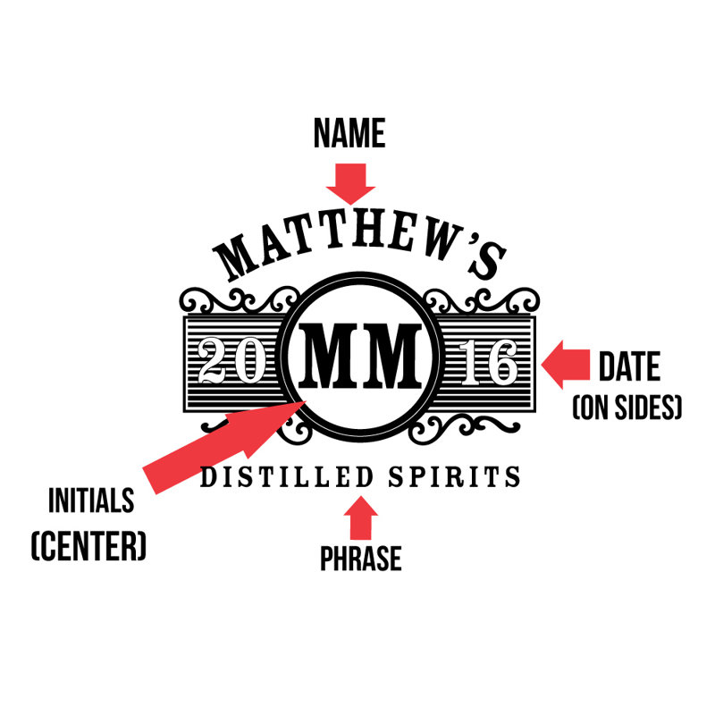 Marquee Personalized 23 oz. Whiskey Decanter, Yes