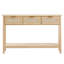 Console en rotin avec 3 tiroirs de rangement (y compris la table basse)