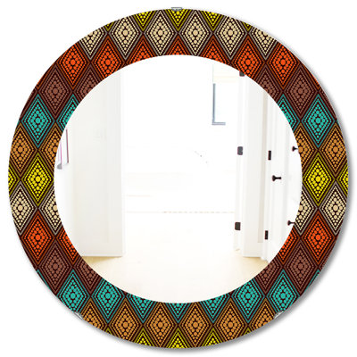 Triangular Colourfields Accent Mirror