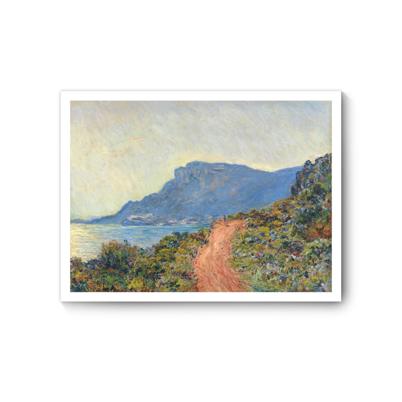 Paysage côtier, art mural, peinture encadrée de sentier maritime de montagne, décoration intérieure moderne, Sans cadre