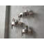 Set of 3 Gold Aluminium Wall Shelves with Drop Design, Handmade Floating Metal Shelves-2069467434