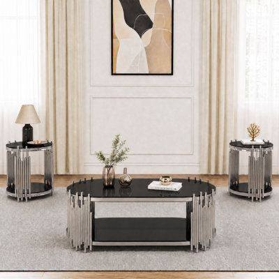 3 Pieces Living Room Table Set