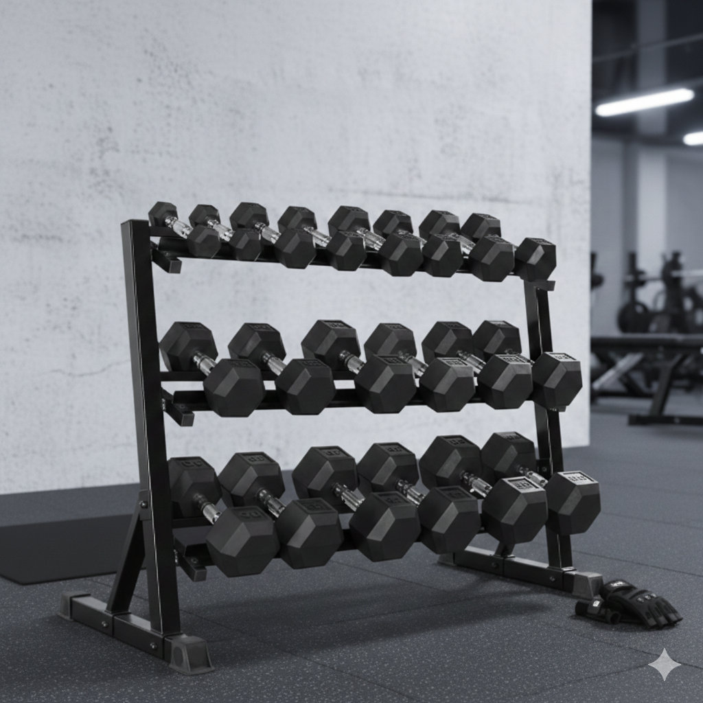 Weight Rack Base Xueinc Heavy-Duty Three-Tier Adjustable Dumbbell Storage Rack With A ...