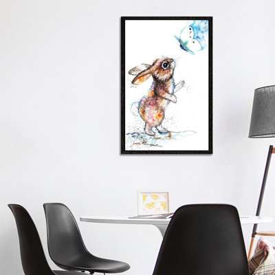 Rabbit And Cabbge White by BebesArts - Gallery-Wrapped Canvas Giclée on Canvas