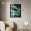 «Power Edge II Shadowbox Print» sarcelle, art abstrait par Art Remedy-115120560-115120563