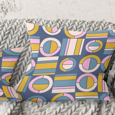Coussin décoratif rétro Mid-Century