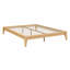 Base de lit plateforme en bois avec support en lattes de bois-118028176