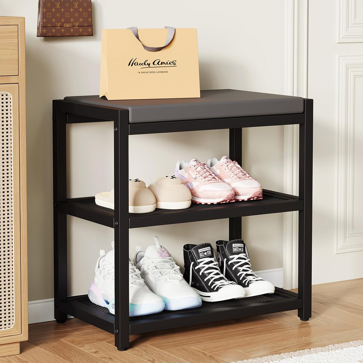 Ebern Designs Small Shoe Bench Shoe Rack Storage Bench Entryway Bench ...