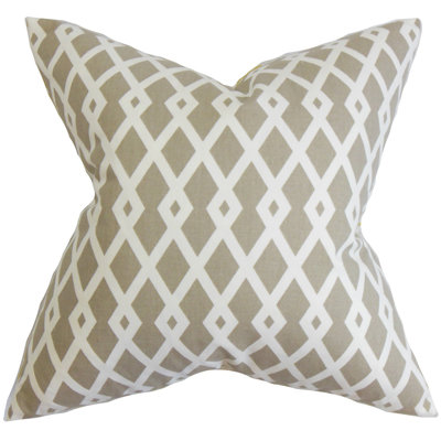 Geometric Cotton Reversible Throw Pillow