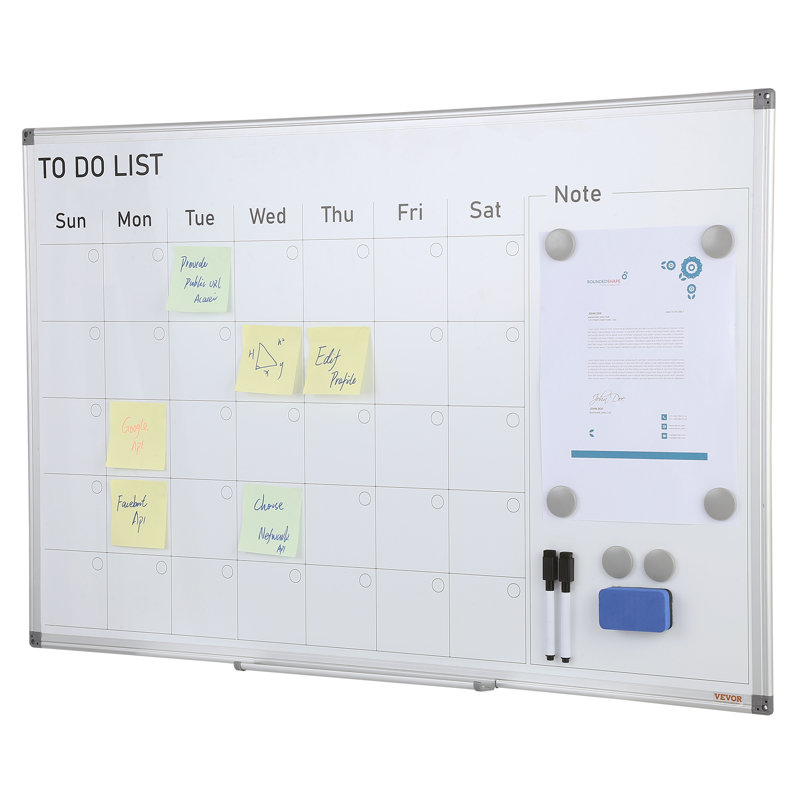 VEVOR 36" x 24" Magnetic Dry Erase Calendar Whiteboard