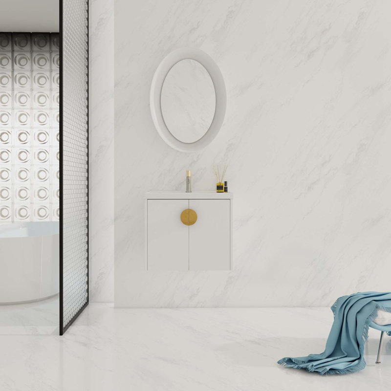 Meuble-lavabo à fermeture en douceur avec lavabo, 24"