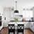 W18" Modern Black Semi-flush Mount Ceiling Light/pendant 2 In 1– Versatile Design With Elegant Gold Accents