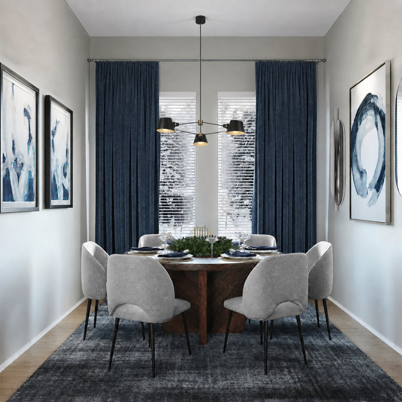 Lustre en fer noir 3 lumières avec abat-jour en aluminium Yancy