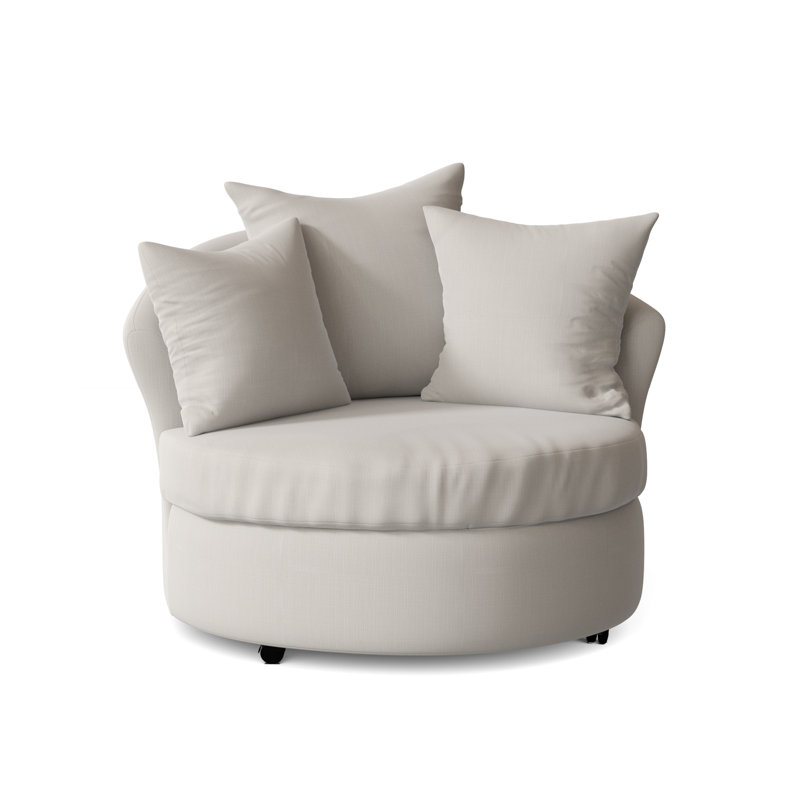 Fauteuil demi-tonneau Alsup, Ivoire zander
