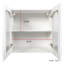 Armoire murale à porte arquée en verre, rangement flottant avec tablettes fixes pour salle de bain et cuisine, organisateur mural peu encombrant, blanc