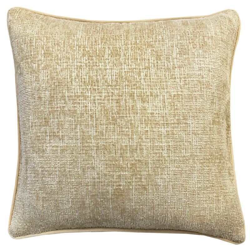 Joelle Square Pillow Cover & Insert, Cream