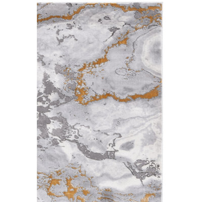Tapis gris / doré Hadlock Dewey