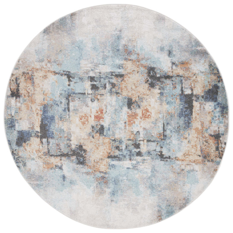 Phoenix 500 Performance Abstract Rug, Round 6'7"