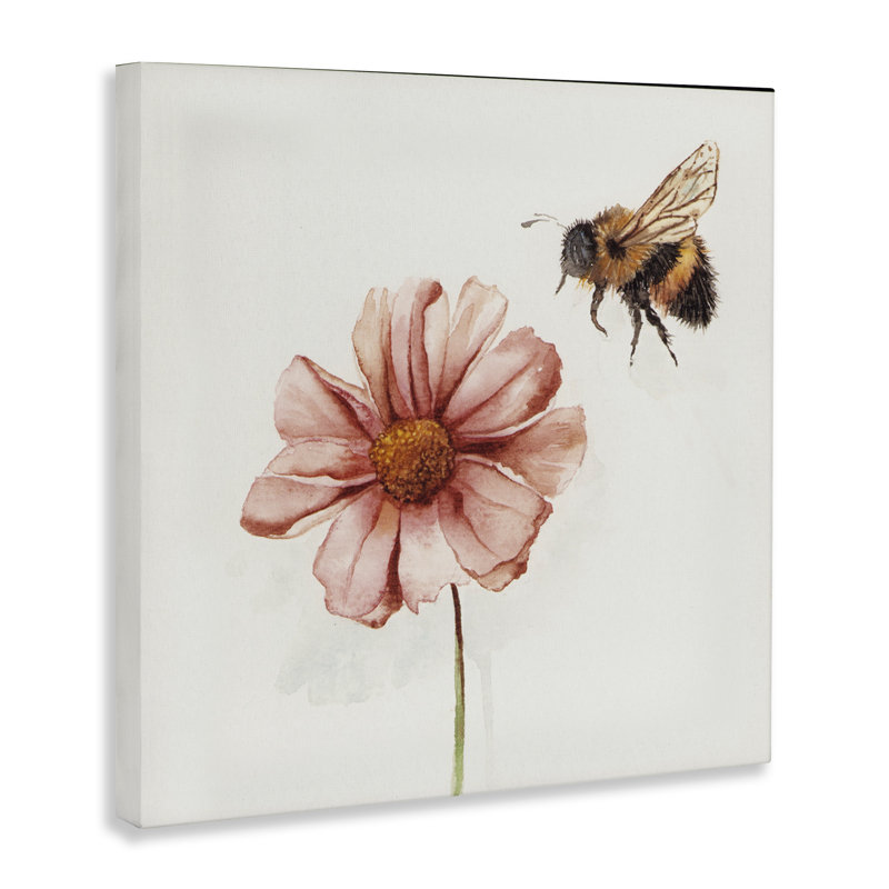Toile d'abeille à pollinisation printanière, design par Cady, H 36 po x l 36 po