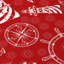 Tapis intérieur / extérieur en polyester tissé à la machine rouge rubis Lahoma-87396088