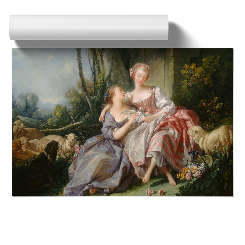 The Love Letter by Francois Boucher - Frameless Print, 21cm H x 30cm W x 0.1cm D