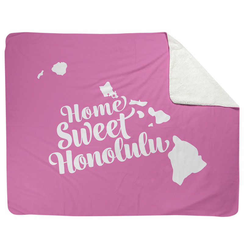 Jeté polaire honolulu hawaii, l 52,5 po x L 62,5 po, Rose